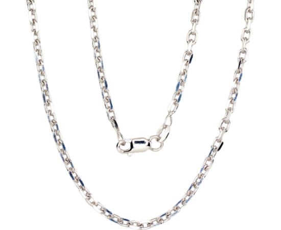 Sudraba ķēdīte Enkurs 3 mm, dimantu apstrādājums #2400076(PRh-Gr), Sudrabs 925°, rodijs (pārklājums), garums: 70 cm, 15.4 gr. Viriešiem