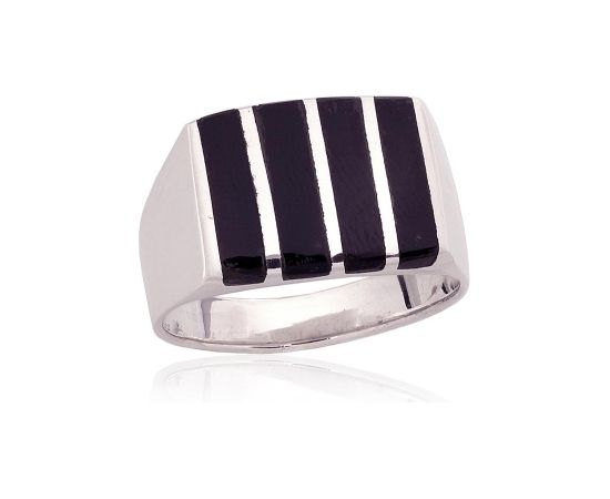 Sudraba gredzens #2101865_ON, Sudrabs 925°, Onikss, Izmērs: 20, 10.3 gr. Viriešiem