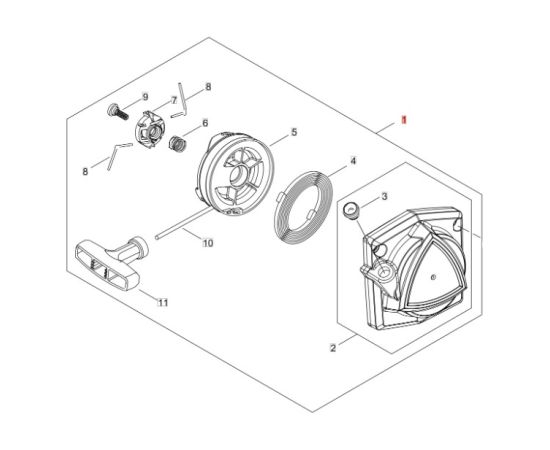 Starter recoil asy PB-5810T, Echo Rezerves daļas