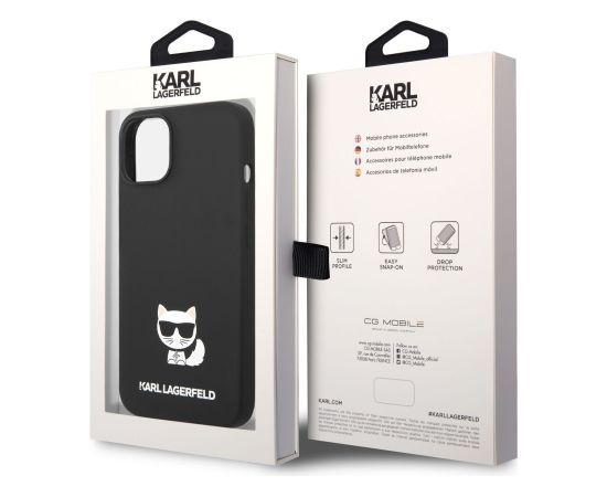 Karl Lagerfeld Liquid Silicone Choupette Защитный чехол для iPhone 14 Plus / чёрный Чехлы - альтернативные
