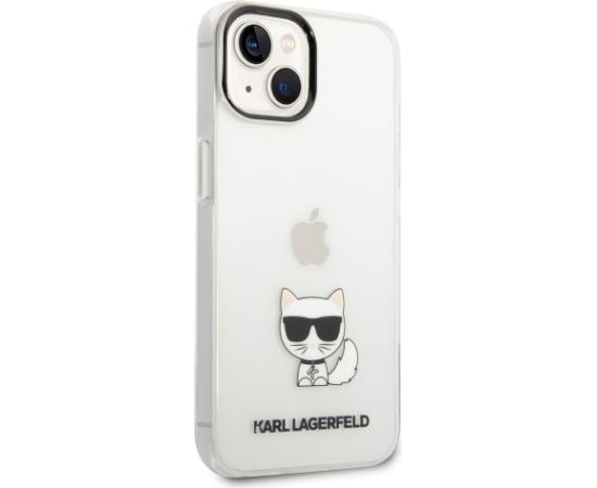 Karl Lagerfeld Choupette Logo Case Aizsargapvalks priekš iPhone 14 Plus / caurspīdīgs Neoriģinālie Maciņi