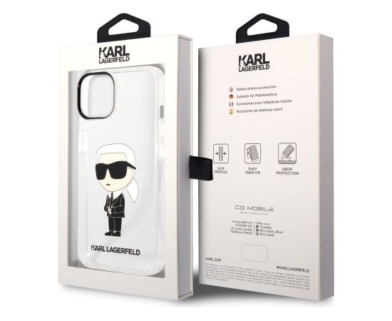 Karl Lagerfeld IML Ikonik NFT Case Защитный чехол для iPhone 14 Plus / прозрачный Чехлы - альтернативные