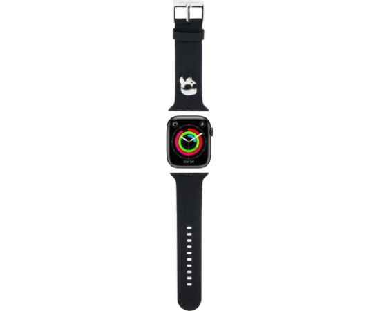 Karl Lagerfeld Karl Head NFT Ремешок для часов для Apple Watch 42/44/45/46/49 / чёрный Smart pūlksteņu aksesuāri