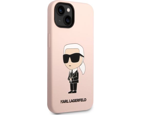 Karl Lagerfeld Liquid Silicone Ikonik NFT Case Защитный чехол для iPhone 14 Plus / розовый Чехлы - альтернативные