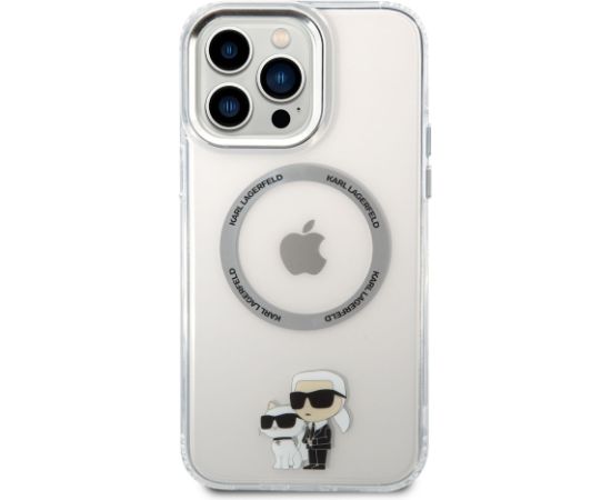 Karl Lagerfeld IML Karl and Choupette MagSafe Case Aizsargapvalks priekš iPhone 13 Pro Max / caurspīdīgs Neoriģinālie Maciņi