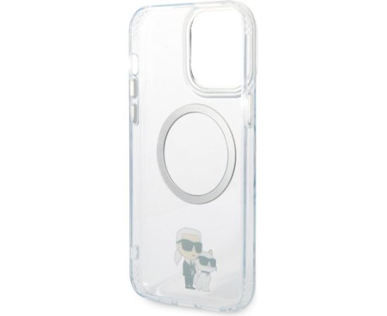 Karl Lagerfeld IML Karl and Choupette MagSafe Case Aizsargapvalks priekš iPhone 13 Pro Max / caurspīdīgs Neoriģinālie Maciņi