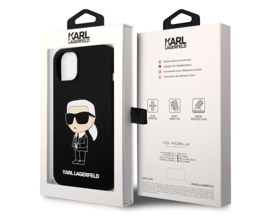 Karl Lagerfeld Liquid Silicone Ikonik NFT Защитный чехол для iPhone 14 Plus / чёрный Чехлы - альтернативные