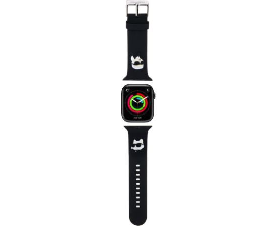 Karl Lagerfeld Karl and Choupette Head NFT Ремешек для часов для Apple Watch 38/40/41 / чёрный Smart pūlksteņu aksesuāri