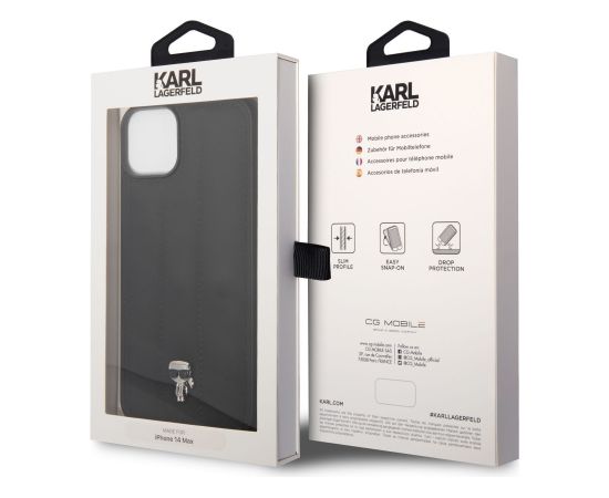 Karl Lagerfeld Quilted Puffy Ikonik Logo Case Защитный чехол для iPhone 14 Plus / чёрный Чехлы - альтернативные
