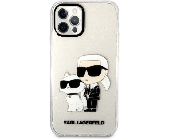 Karl Lagerfeld IML Glitter Karl and Choupette NFT Защитный чехол для iPhone 12/12 Pro / прозрачный Чехлы - альтернативные