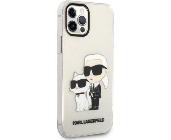 Karl Lagerfeld IML Glitter Karl and Choupette NFT Защитный чехол для iPhone 12/12 Pro / прозрачный Чехлы - альтернативные
