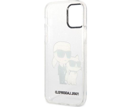 Karl Lagerfeld IML Glitter Karl and Choupette NFT Защитный чехол для iPhone 12/12 Pro / прозрачный Чехлы - альтернативные