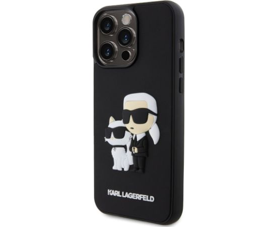 Karl Lagerfeld 3D Rubber Karl and Choupette Case Защитный чехол для iPhone 14 Pro Max / чёрный Чехлы - альтернативные