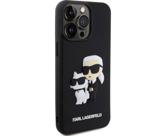 Karl Lagerfeld 3D Rubber Karl and Choupette Case Защитный чехол для iPhone 14 Pro Max / чёрный Чехлы - альтернативные