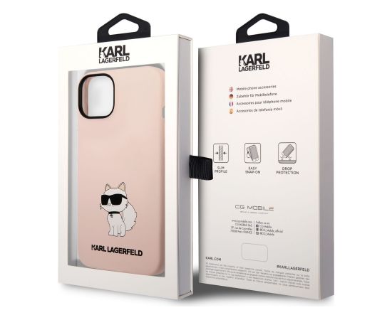 Karl Lagerfeld Liquid Silicone Choupette NFT Защитный чехол для iPhone 14 Plus / розовый Чехлы - альтернативные