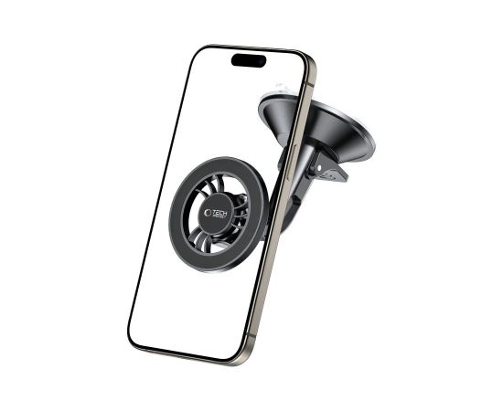 Tech-Protect N56 Magnetic MagSafe turētājs automašīnas kabīnai, vējstikla stiprinājums - melns Telefonu Turētāji Auto Velo Moto