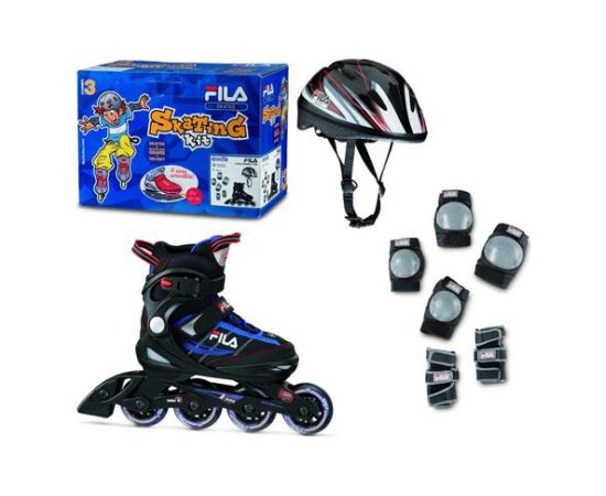 Fila J-One Combo 3Set S32 BlackBlueRed (010616150) skrituļslidas Skrituļslidas