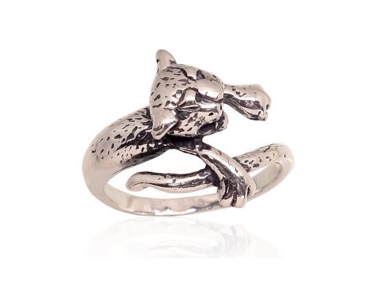 Sudraba gredzens #2101767(POx-Bk), Sudrabs 925°, oksids (pārklājums), Izmērs: 17.5, 4.3 gr. Sieviešu