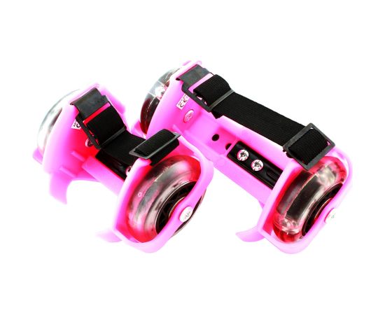 Goodbuy bērnu skrituļslidas ar 3 LED lampām, diametrs 7cm rozā Jaunumi - Sports