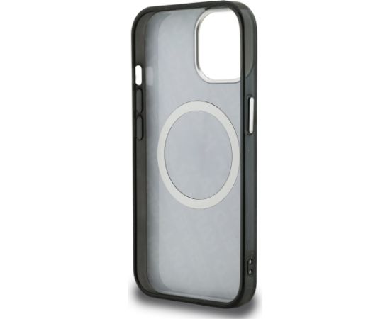 Karl Lagerfeld IML K&CH Heads Repeated Logo MagSafe Case Aizsargapvalks priekš iPhone 15 / melns Neoriģinālie Maciņi