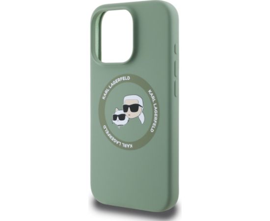 Karl Lagerfeld Liquid Silicone K&CH Heads MagSafe Case Защитный чехол для iPhone 16 Pro / хаки Чехлы - альтернативные