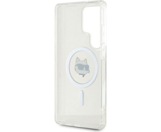 Karl Lagerfeld IML Choupette Head MagSafe Case Aizsargapvalks priekš Samsung Galaxy S25 Ultra / caurspīdīgs Neoriģinālie Maciņi