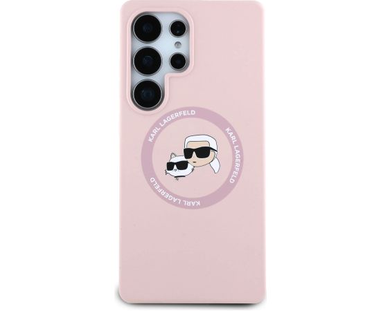 Karl Lagerfeld Liquid Silicone K&CH Heads MagSafe Case Защитный чехол для Samsung Galaxy S25 Ultra / розовый Чехлы - альтернативные