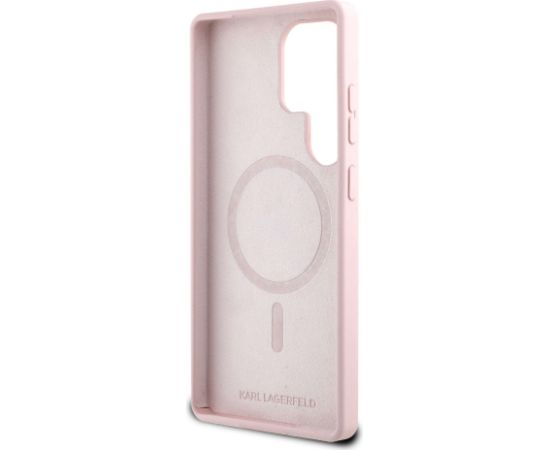 Karl Lagerfeld Liquid Silicone K&CH Heads MagSafe Case Защитный чехол для Samsung Galaxy S25 Ultra / розовый Чехлы - альтернативные