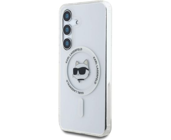 Karl Lagerfeld IML Choupette Head MagSafe Aizsargapvalks priekš Samsung Galaxy S25 / caurspīdīgs Neoriģinālie Maciņi