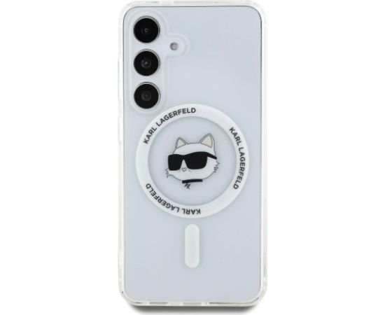 Karl Lagerfeld IML Choupette Head MagSafe Aizsargapvalks priekš Samsung Galaxy S25 / caurspīdīgs Neoriģinālie Maciņi