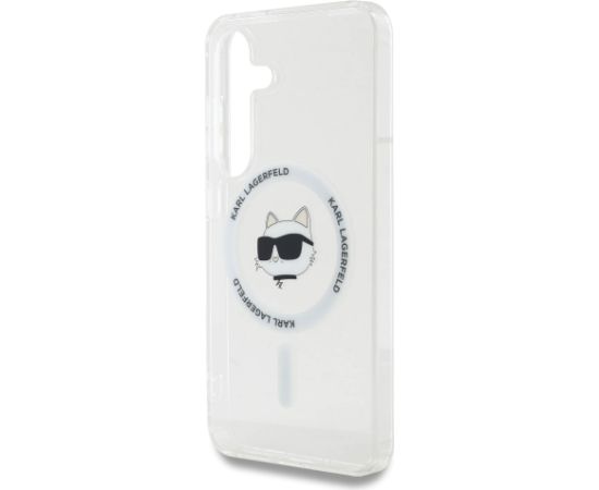 Karl Lagerfeld IML Choupette Head MagSafe Aizsargapvalks priekš Samsung Galaxy S25 / caurspīdīgs Neoriģinālie Maciņi