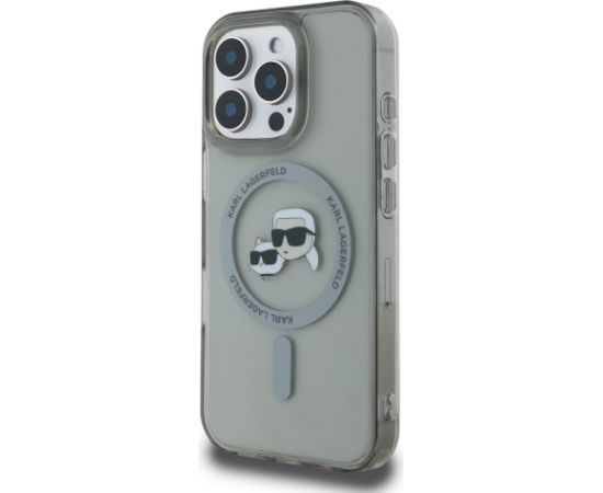 Karl Lagerfeld IML K&CH Heads Metal Frame MagSafe Case Aizsargapvalks priekš iPhone 16 Pro Max / melns Neoriģinālie Maciņi
