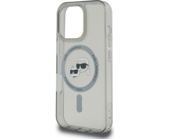 Karl Lagerfeld IML K&CH Heads Metal Frame MagSafe Case Aizsargapvalks priekš iPhone 16 Pro Max / melns Neoriģinālie Maciņi