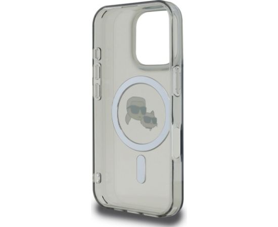 Karl Lagerfeld IML K&CH Heads Metal Frame MagSafe Case Aizsargapvalks priekš iPhone 16 Pro Max / melns Neoriģinālie Maciņi
