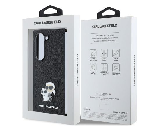 Karl Lagerfeld PU Saffiano Karl and Choupette Защитный чехол для Samsung Galaxy Z Fold 6 / чёрный Чехлы - альтернативные