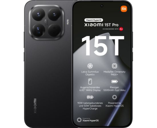 Xiaomi 15T Pro 12GB / 1TB  Black Мобильные телефоны