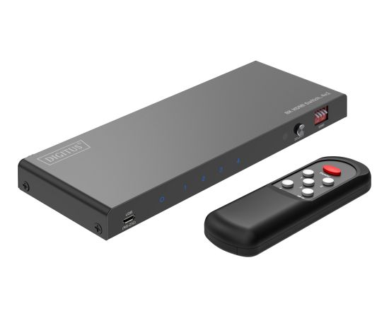 Digitus 8K HDMI Switch, 4x1 (black, with remote control) Jaunumi - Datori