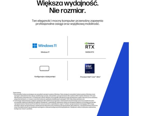 HP ZBook 8 G1i Intel Core Ultra 7 255H Mobile workstation 35.6 cm (14") WUXGA 16 GB DDR5-SDRAM 1 TB SSD NVIDIA RTX 500 Ada Wi-Fi 7 (802.11be) Windows 11 Pro AI Workstation, AI PC Silver Portatīvie datori