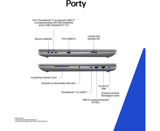 HP ZBook Fury G1i Intel Core Ultra 7 265HX Mobile workstation 45.7 cm (18") WQXGA 32 GB DDR5-SDRAM 1 TB SSD NVIDIA RTX PRO 3000 Blackwell Wi-Fi 7 (802.11be) Windows 11 Pro AI Workstation, AI PC Silver Portatīvie datori