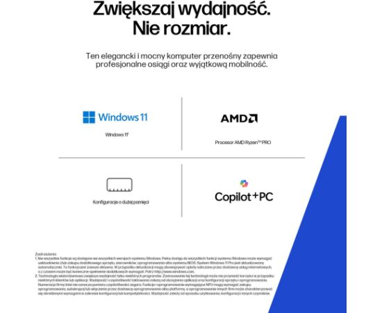 HP ZBook 8 G1ak Copilot+ PC AMD Ryzen AI 7 PRO 350 Mobile workstation 35.6 cm (14") WUXGA 16 GB DDR5-SDRAM 1 TB SSD Wi-Fi 7 (802.11be) Windows 11 Pro AI Workstation, AI PC Silver Portatīvie datori