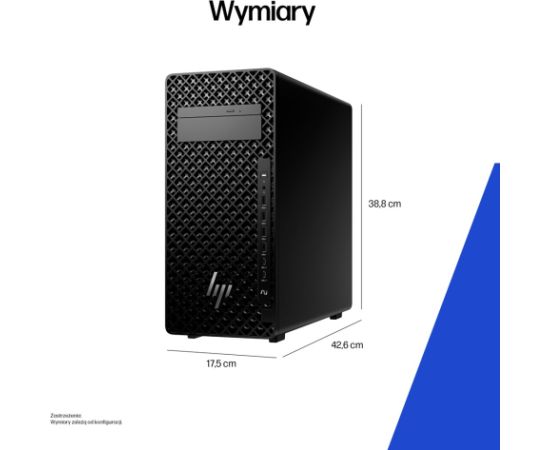 HP Z2 Tower G1i Workstation Ultra 7 265 vPro 32GB DDR5 5600 SSD1TB RTX A1000_8GB DVD-RW 700W W11Pro 3Y OnSite Personālie datori