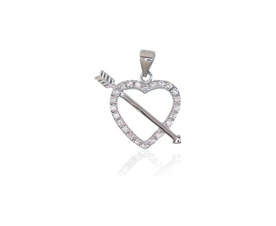 Sudraba kulons #2301662(PRh-Gr)_CZ, Sudrabs 925°, rodijs (pārklājums), Cirkoni, 2.7 gr. Sieviešu