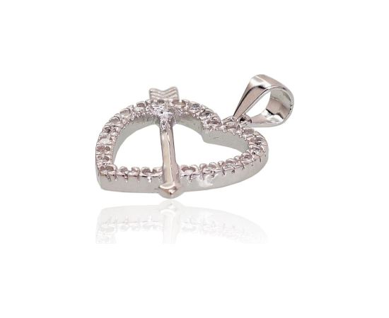 Sudraba kulons #2301662(PRh-Gr)_CZ, Sudrabs 925°, rodijs (pārklājums), Cirkoni, 2.7 gr. Sieviešu