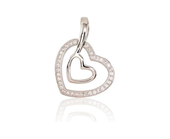 Sudraba kulons #2301660(PRh-Gr)_CZ, Sudrabs 925°, rodijs (pārklājums), Cirkoni, 1.2 gr. Sieviešu