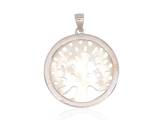 Sudraba kulons #2301471(PRh-Gr)_PL, Sudrabs 925°, rodijs (pārklājums), Perlamutrs, 3.1 gr. Sieviešu