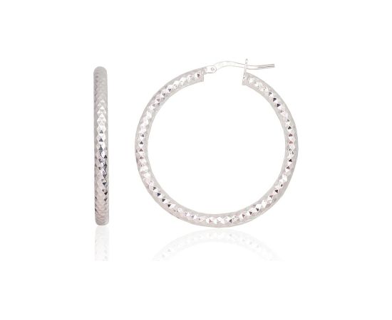 Sudraba auskari-riņķīši #2203724, Sudrabs 925°, 5.8 gr. Auskari-riņķīši