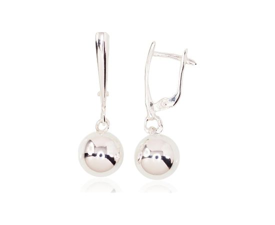 Sudraba auskari ar 'angļu' slēdzēju #2203138, Sudrabs 925°, 4 gr. Ar "angļu" slēdzēju