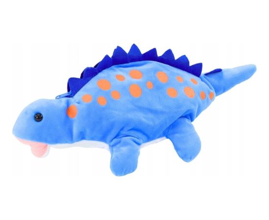 LeanToys Pluszowy Dinozaur Piórnik Schowek Zawieszka Niebieski Mīkstās rotaļlietas