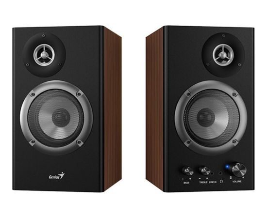 Genius loudspeakers SP-HF1200B, 2.0, 36W, brown, volume control, wooden, 40Hz-20kHz Jaunumi - Datori