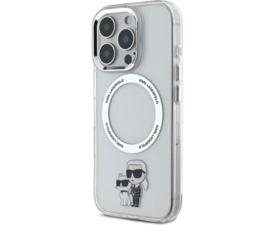 Karl Lagerfeld IML Karl and Choupette MagSafe Case Aizsargapvalks priekš iPhone 16 Pro Max / caurspīdīgs Neoriģinālie Maciņi